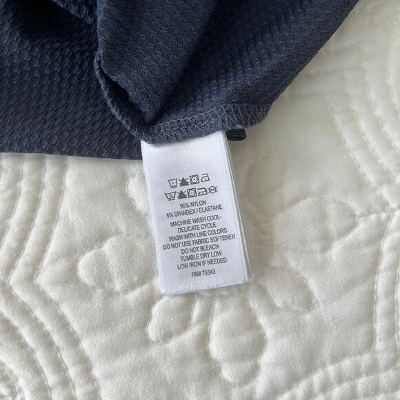 Tommy Bahama Golf Athletic Full Zip Jacket Thumbholes Blue XL Textured - Picture 12 of 12